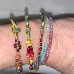 Genuine Gemstone Bracelets*Rubys,Amythest,Peridot